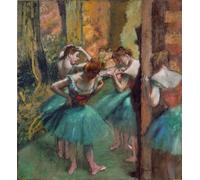 ZHAOSHAN Classic Landscape Artwork Artwork Print Dancers in Pink and Green by Edgar Degas Wall Art Graffiti for Office Decor 60x90cm