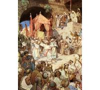 ZHAOSHAN Classic Landscape Artwork Artwork Print King David Bringing the Ark Into Jerusalem Bible by William Brassey Hole Wall Art Graffiti for Office Decor 60x90cm