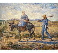 ZHAOSHAN Classic Landscape Artwork Artwork Print Morning Going Out to Work by Vincent Van Gogh Wall Art Graffiti for Office Decor 60x90cm