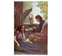 ZHAOSHAN Classic Landscape Artwork Artwork Print Musician and Composer Frederic Chopin with George Sand by Adolf Karpellus Wall Art Graffiti for Office Decor 60x90cm