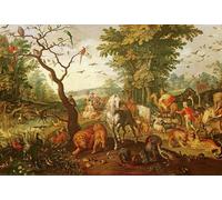 ZHAOSHAN Classic Landscape Artwork Artwork Print Noah's Ark After by Jan the Elder Brueghel Wall Art Graffiti for Office Decor 60x90cm