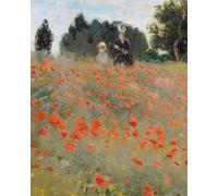 ZHAOSHAN Classic Landscape Artwork Artwork Print Poppies Surroundings of Argenteuil Painting by Claude Monet Wall Art Graffiti for Office Decor 60x90cm