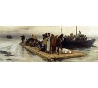 ZHAOSHAN Classic Landscape Artwork Artwork Print Refugees From Aquileia by Domenico Morelli Wall Art Graffiti for Office Decor 60x90cm