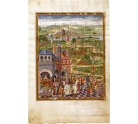 ZHAOSHAN Classic Landscape Artwork Artwork Print Scene of Torture and Convictions in a Medieval City by Cristoforo De Predis Wall Art Graffiti for Office Decor 60x90cm