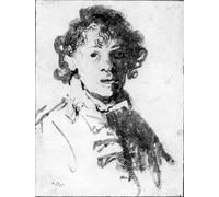 ZHAOSHAN Classic Landscape Artwork Artwork Print Self-portrait as a young man. pen, ink and wash on paper by Rembrandt van Rijn Wall Art Graffiti for Office Decor 60x90cm