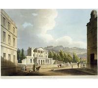 ZHAOSHAN Classic Landscape Artwork Artwork Print Sydney Hotel From Bath Illustrated by Claude Nattes Wall Art Graffiti for Office Decor 60x90cm