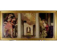ZHAOSHAN Classic Landscape Artwork Artwork Print the Annunciation by Paolo Veronese Wall Art Graffiti for Office Decor 60x90cm