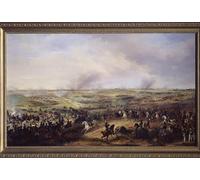 ZHAOSHAN Classic Landscape Artwork Artwork Print the Battle of the Nations in Leipzig in October by Alexander Ivanovich Sauerweid Wall Art Graffiti for Office Decor 60x90cm