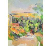 ZHAOSHAN Classic Landscape Artwork Artwork Print the Bend in the Road by Paul Cézanne Wall Art Graffiti for Office Decor 60x90cm