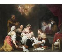 ZHAOSHAN Classic Landscape Artwork Artwork Print the Birth of St John the Baptist by Bartolomé Esteban Murillo Wall Art Graffiti for Office Decor 60x90cm