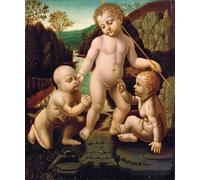 ZHAOSHAN Classic Landscape Artwork Artwork Print the Christ Child with the Infant Saint John by Leonardo Da Vinci Wall Art Graffiti for Office Decor 60x90cm