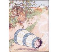 ZHAOSHAN Classic Landscape Artwork Artwork Print the Churn Began to Roll and Rolled Down Hill with the Pig Inside by Leonard Leslie Brooke Wall Art Graffiti for Office Decor 60x90cm