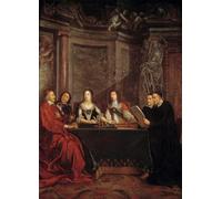ZHAOSHAN Classic Landscape Artwork Artwork Print the Council of Conscience Saint Vincent De Paul by Jean François De Troy Wall Art Graffiti for Office Decor 60x90cm