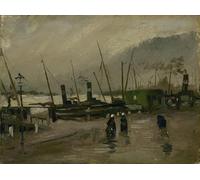 ZHAOSHAN Classic Landscape Artwork Artwork Print the De Ruijterkade in Amsterdam by Vincent Van Gogh Wall Art Graffiti for Office Decor 60x90cm