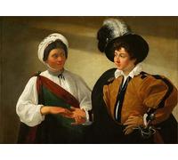 ZHAOSHAN Classic Landscape Artwork Artwork Print the Fortune Teller by Merisi Caravaggio Wall Art Graffiti for Office Decor 60x90cm