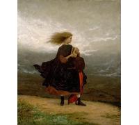 ZHAOSHAN Classic Landscape Artwork Artwork Print the Girl I Left Behind Me by Eastman Johnson Wall Art Graffiti for Office Decor 60x90cm