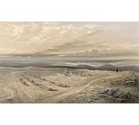 ZHAOSHAN Classic Landscape Artwork Artwork Print the Graves in the Fort on Cathcart Hill of the Officers Th Division Who Fell by William Crimea Simpson Wall Art Graffiti for Office Decor 60x90cm