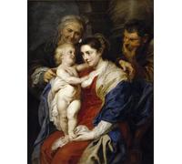 ZHAOSHAN Classic Landscape Artwork Artwork Print the Holy Family with Saint Anne by Peter Paul Rubens Wall Art Graffiti for Office Decor 60x90cm