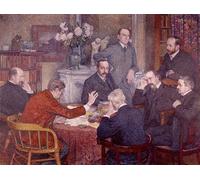 ZHAOSHAN Classic Landscape Artwork Artwork Print the Lecture by Théo Van Rysselberghe Wall Art Graffiti for Office Decor 60x90cm