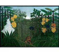 ZHAOSHAN Classic Landscape Artwork Artwork Print the Lion by Henri Rousseau Wall Art Graffiti for Office Decor 60x90cm