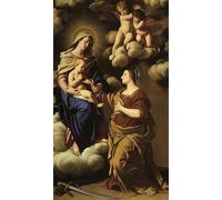 ZHAOSHAN Classic Landscape Artwork Artwork Print the Mystic Marriage of St. Catherine by Sassoferrato Wall Art Graffiti for Office Decor 60x90cm