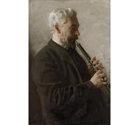 ZHAOSHAN Classic Landscape Artwork Artwork Print the Oboe Player by Thomas Eakins Wall Art Graffiti for Office Decor 60x90cm