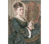 ZHAOSHAN Classic Landscape Artwork Artwork Print the Peacock Fan by Edward John Poynter Wall Art Graffiti for Office Decor 60x90cm