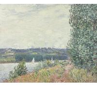 ZHAOSHAN Classic Landscape Artwork Artwork Print the Seine At Bouille a Gust of Wind by Alfred Sisle Wall Art Graffiti for Office Decor 60x90cm