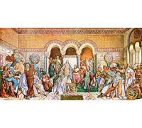 ZHAOSHAN Classic Landscape Artwork Artwork Print the Singers Contest At the Wartburg Castle by Moritz Von Schwind Wall Art Graffiti for Office Decor 60x90cm