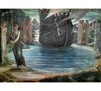 ZHAOSHAN Classic Landscape Artwork Artwork Print the Sirens by Edward Burne Jones Wall Art Graffiti for Office Decor 60x90cm