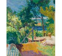 ZHAOSHAN Classic Landscape Artwork Artwork Print the Terrace At Vernon by Pierre Bonnard Wall Art Graffiti for Office Decor 60x90cm