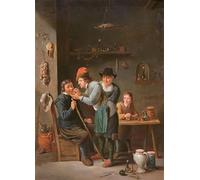 ZHAOSHAN Classic Landscape Artwork Artwork Print the Tooth Extractor by David Teniers the Younger Wall Art Graffiti for Office Decor 60x90cm