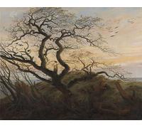 ZHAOSHAN Classic Landscape Artwork Artwork Print The Tree of Crows by Caspar David Friedrich Wall Art Graffiti for Office Decor 60x90cm