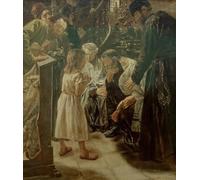 ZHAOSHAN Classic Landscape Artwork Artwork Print The twelve-year-old Jesus in the temple by Max Liebermann Wall Art Graffiti for Office Decor 60x90cm