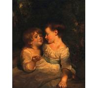 ZHAOSHAN Classic Landscape Artwork Artwork Print the Vandergucht Children by Joshua Reynolds Wall Art Graffiti for Office Decor 60x90cm