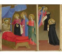 ZHAOSHAN Classic Landscape Artwork Artwork Print the Vision of the Dominican Habit by Fra Angelico Wall Art Graffiti for Office Decor 60x90cm