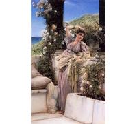 ZHAOSHAN Classic Landscape Artwork Artwork Print Thou Rose of all the Roses Lawrence Alma Tadema Wall Art Graffiti for Office Decor 60x90cm