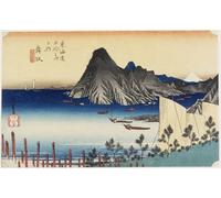 ZHAOSHAN Classic Wall Art Decor Modern Canvas Picture Actual View of Imagiri Maisaka by Utagawa Hiroshige Art Canvas Murals for Home Decor 60x90cm