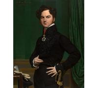 ZHAOSHAN Classic Wall Art Decor Modern Canvas Picture Amédée David the Comte De Pastoret by Jean Auguste Ingres Art Canvas Murals for Home Decor 60x90cm