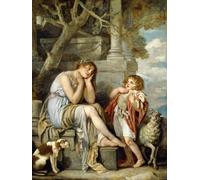 ZHAOSHAN Classic Wall Art Decor Modern Canvas Picture by Jean Baptiste Greuze Art Canvas Murals for Home Decor 60x90cm