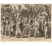 ZHAOSHAN Classic Wall Art Decor Modern Canvas Picture Charles V and His Brother Ferdinand I After the Liberation of Vienna by Cornelis Boel Art Canvas Murals for Home Decor 60x90cm