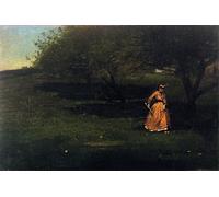 ZHAOSHAN Classic Wall Art Decor Modern Canvas Picture Croquet Player by Winslow Homer Art Canvas Murals for Home Decor 60x90cm