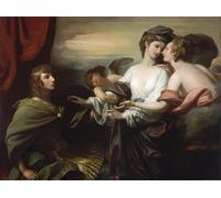 ZHAOSHAN Classic Wall Art Decor Modern Canvas Picture Helen Brought to Paris by Benjamin West Art Canvas Murals for Home Decor 60x90cm