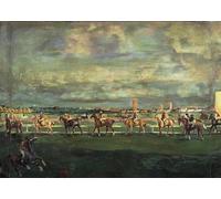 ZHAOSHAN Classic Wall Art Decor Modern Canvas Picture Horseracing by Georgi Bogdanovich Yakulov Art Canvas Murals for Home Decor 60x90cm