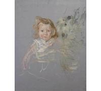 ZHAOSHAN Classic Wall Art Decor Modern Canvas Picture Infant and Dog by Jacques Emile Blanche Art Canvas Murals for Home Decor 60x90cm