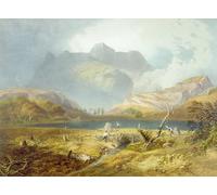 ZHAOSHAN Classic Wall Art Decor Modern Canvas Picture Langdale Pikes From the English Lake District by Baker Pyne Art Canvas Murals for Home Decor 60x90cm