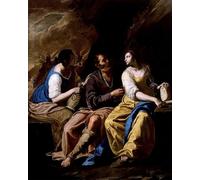 ZHAOSHAN Classic Wall Art Decor Modern Canvas Picture Lot and His Daughters by Artemisia Gentileschi Art Canvas Murals for Home Decor 60x90cm