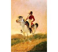 ZHAOSHAN Classic Wall Art Decor Modern Canvas Picture Modern Comanche by Frederic Remington Art Canvas Murals for Home Decor 60x90cm