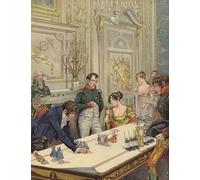 ZHAOSHAN Classic Wall Art Decor Modern Canvas Picture Napoleon and ine Preparing for Their Coronation by Jacques Marie Gaston Onfray De Breville Art Canvas Murals for Home Decor 60x90cm