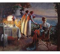 ZHAOSHAN Classic Wall Art Decor Modern Canvas Picture on the Balcony by Delphin Enjolras Art Canvas Murals for Home Decor 60x90cm